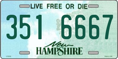 NH license plate 3516667