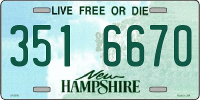 NH license plate 3516670