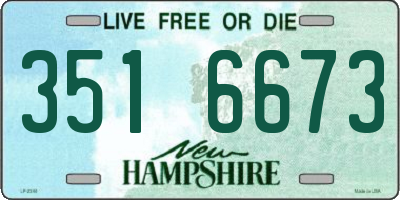 NH license plate 3516673