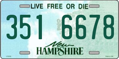 NH license plate 3516678