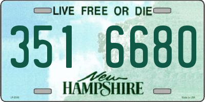 NH license plate 3516680