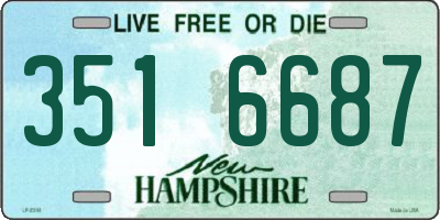 NH license plate 3516687