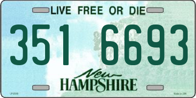 NH license plate 3516693
