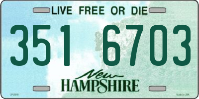 NH license plate 3516703