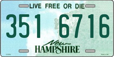 NH license plate 3516716