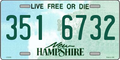 NH license plate 3516732