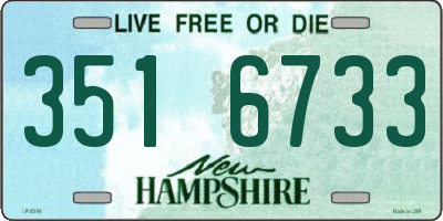 NH license plate 3516733