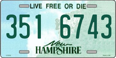 NH license plate 3516743