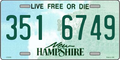NH license plate 3516749