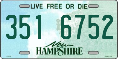 NH license plate 3516752