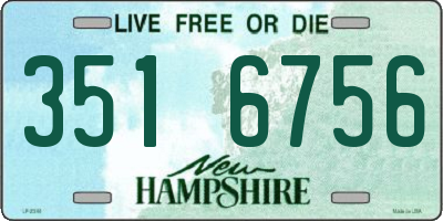 NH license plate 3516756