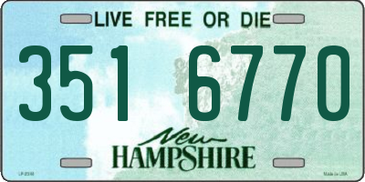 NH license plate 3516770