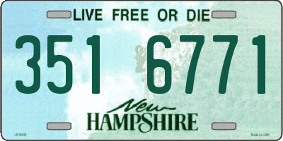 NH license plate 3516771