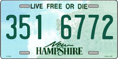 NH license plate 3516772