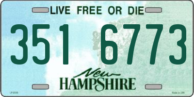 NH license plate 3516773