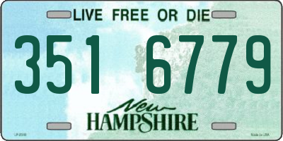 NH license plate 3516779