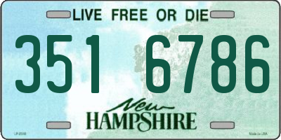 NH license plate 3516786