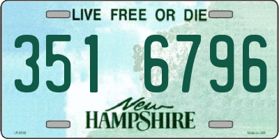 NH license plate 3516796