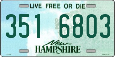 NH license plate 3516803