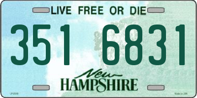 NH license plate 3516831