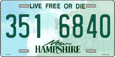 NH license plate 3516840