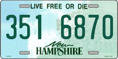 NH license plate 3516870