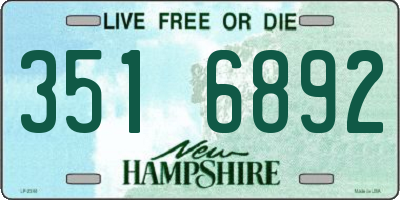 NH license plate 3516892