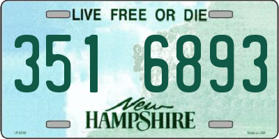 NH license plate 3516893