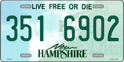 NH license plate 3516902