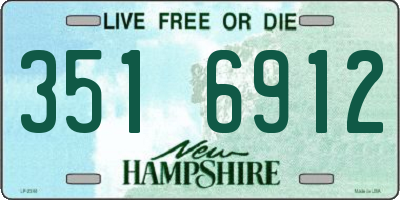NH license plate 3516912
