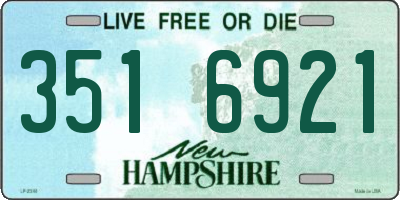 NH license plate 3516921