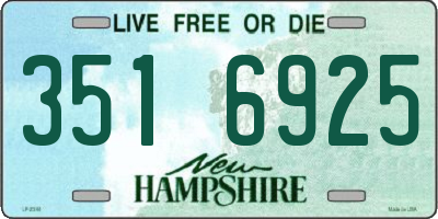 NH license plate 3516925