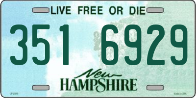 NH license plate 3516929