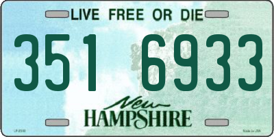 NH license plate 3516933