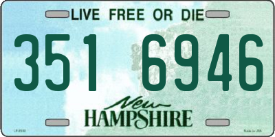 NH license plate 3516946