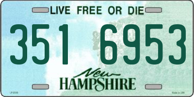 NH license plate 3516953