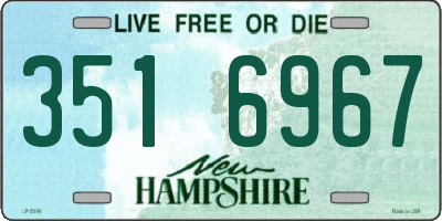 NH license plate 3516967