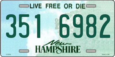 NH license plate 3516982