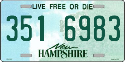 NH license plate 3516983