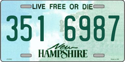 NH license plate 3516987