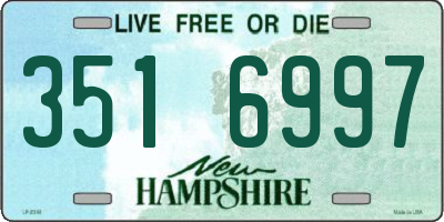 NH license plate 3516997