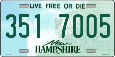 NH license plate 3517005