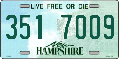 NH license plate 3517009
