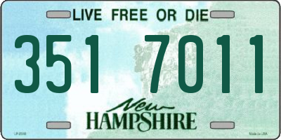 NH license plate 3517011
