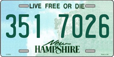 NH license plate 3517026