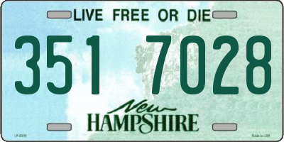 NH license plate 3517028