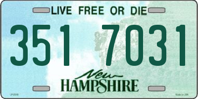 NH license plate 3517031