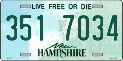 NH license plate 3517034