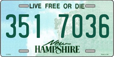NH license plate 3517036