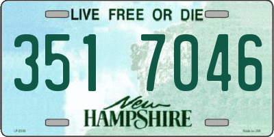 NH license plate 3517046